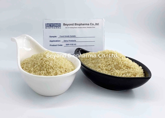 Yellowish Edible Gelatin Powder For Dairy Products  Deserts Stabilizes Texture