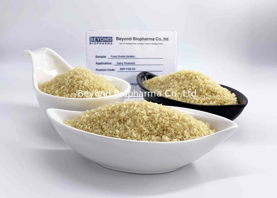 Yellowish Edible Gelatin Powder For Dairy Products  Deserts Stabilizes Texture